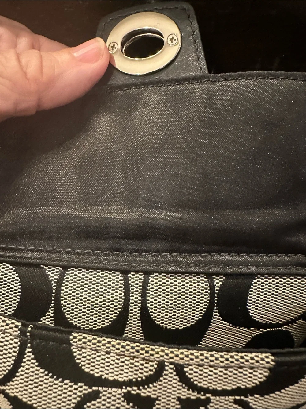 Coach #182 Penelope Signature Swingpack/Jacquard Crossbody with Turn-Lock Pocket